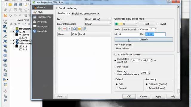 From DTM to 3D using QGIS