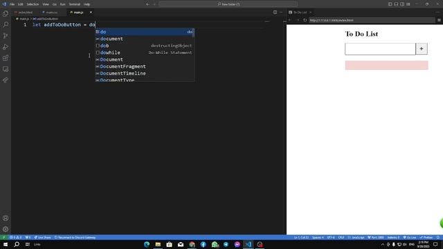 To Do List in Html, Css and JavaScript
