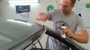 Установка лобового стекла TOYOTA Camry 30 Рогатка