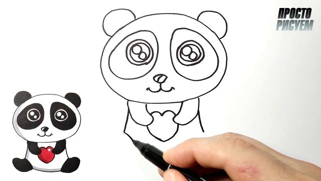 ПАНДА, Кавайный рисунок поэтапно смотреть онлайн