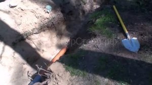 Отсыпка канализационной трубы