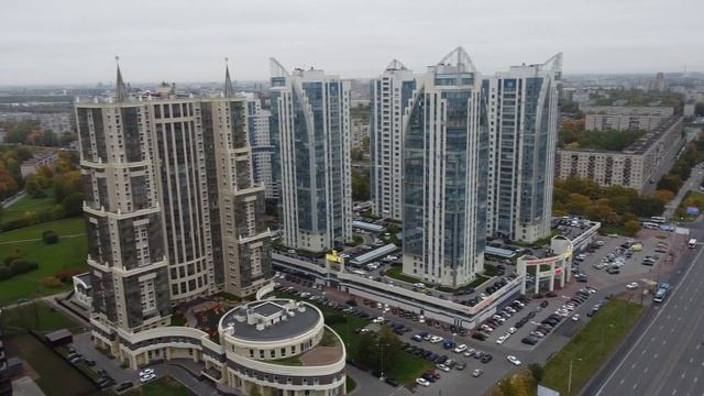 ЖК Дефанс Бизнес и Дефанс Премиум с высоты птичьего полета.