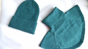 СТИЛЬНЫЙ КОМПЛЕКТ ИЗ МЕРИНОСА. ШАПКА И МАНИШКА