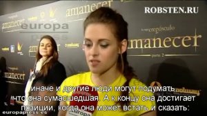 ПРОМО 'РАССВЕТА'. Кристен Стюарт и Роберт Паттинсон с премьеры в Мадриде русс. суб