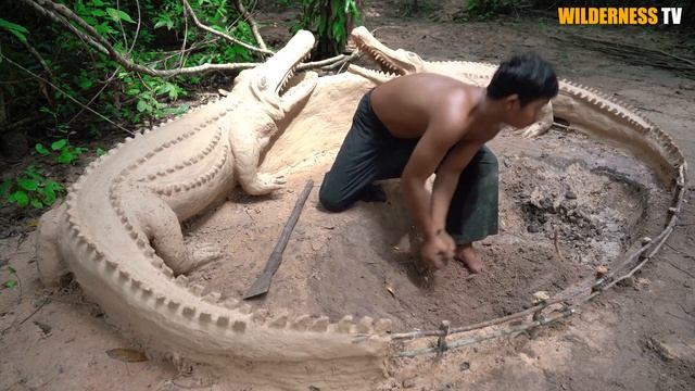 Build the Most Amazing Crocodile Pond For My Newborn Crocodile смотреть онлайн