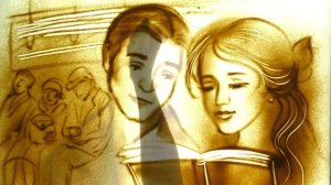 Песочная анимация Love Story | художник Анна Ива