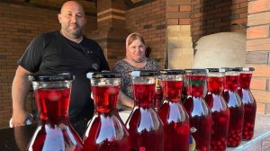 Муж и Жена Готовят вместе Варим Компот из вишни На ужин Ягнёнок в тандыре