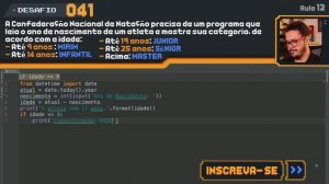 Python Exercício #041 - Classificando Atletas