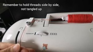 How to thread Twin Needle with Singer Tradition 2259