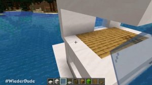 Minecraft: How to Build a Small Modern House on Water Tutorial (Easy)