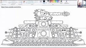 Как Нарисовать Танк Мощный КВ 45 для Мультики Про танки