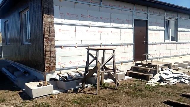 Строим дом сами #24 фасад правильный монтаж. Эпп грызут или нет. смотреть онлайн