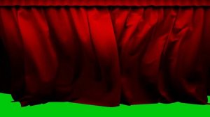 Футаж Красный занавес закрывается хромакей