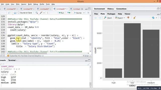 R Tutorial 14. plot|Plot Bar plot in R Categorical variable with customized color |Percentage plot