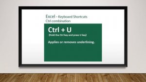 Microsoft Excel Shortcut Keys In 1 Minute | Ctrl+U