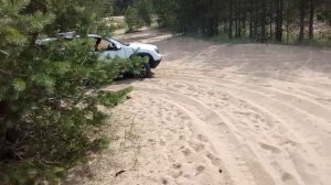 Дастер едет по песку