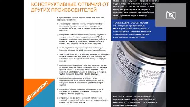 Погружной насос Джилекс Водомет Проф 1 смотреть онлайн