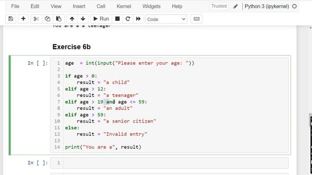 If-Elif in Python. Exercise  6b of 50 Python Exercises
