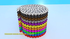 Satisfying ASMR Video l How to make Rainbow with Colorful Soccer Balls. Залипательное АСМР Видео.