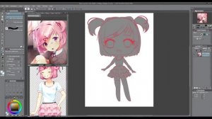 Natsuki Chibi - DDLC - Clip studio paint