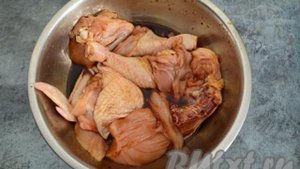 Курица в соевом соусе с мёдом в рукаве в духовке