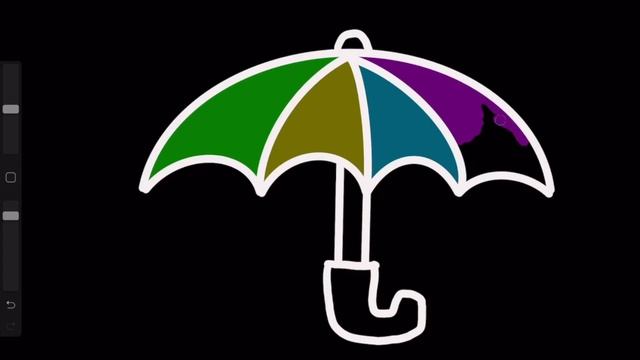 Glitter Umbrella coloring and drawing for Kids / Раскраски малышам / Как нарисовать Зонтик смотреть онлайн