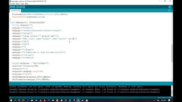 Best way to use ESP with arduino (Web Interfacing) to control IO Pins part 3