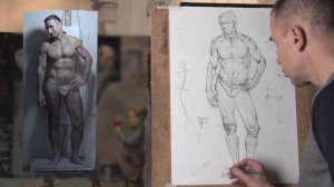 Мужская фигура в фас и три четверти. Новый видеокурс Александра Рыжкина.