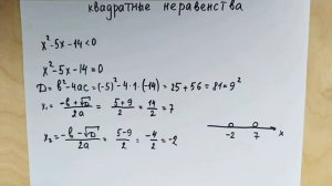 Решение квадратных неравенств