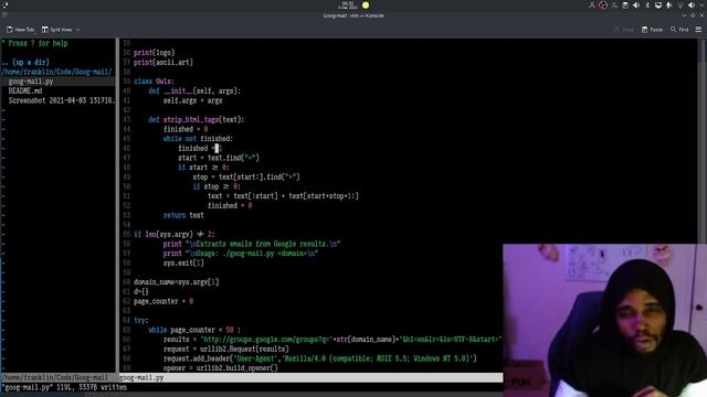 O.W.L.S. - Refactoring the OSINT goog-mail.py tool (Why you should learn to code). смотреть онлайн
