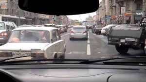 На машине по Санкт-Петербургу. Лиговский проспект.
