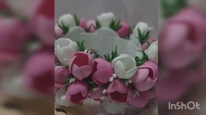 Резинка на пучок, гульку, нежные цветы, тюльпаны из фоамирана.mp4