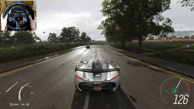 Koenigsegg Jesko. Forza Horizon 4 Logitech g29 gameplay. смотреть онлайн