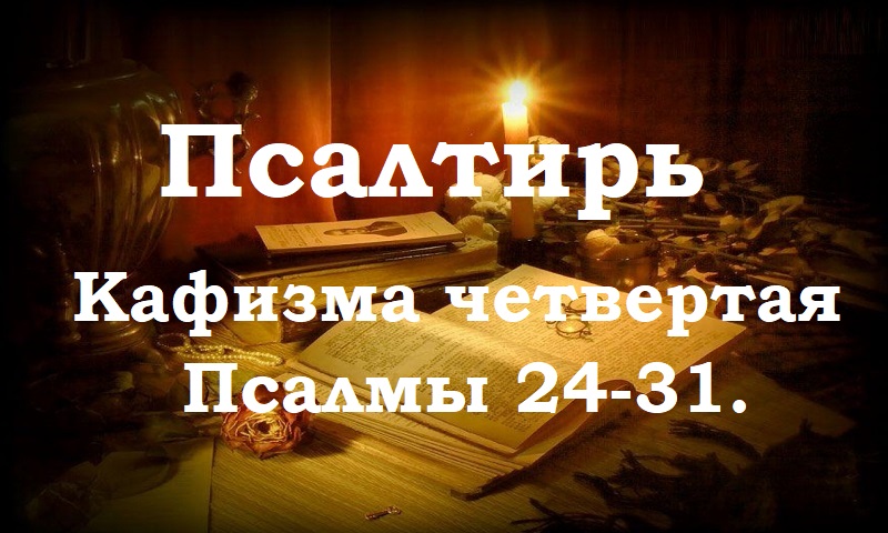 Псалтирь святого пророка и царя Давида в переводе Бируковых. Кафизма четвертая. Псалмы 24-31.