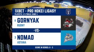 ГОРНЯК - НОМАД 27.02.24 ? 1xBet PRO HOKEI LIGASY 2024