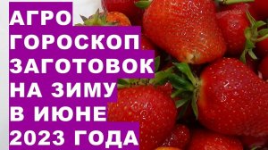 Агрогороскоп заготовок на зиму в июне 2023 года. Агрогороскоп заготівель на зиму в червні 2023 року