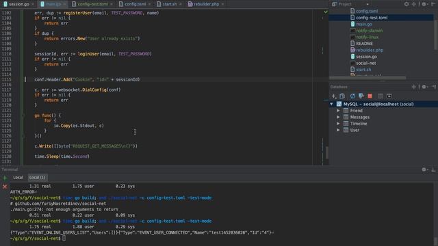 Writing "social network" in go lang, part 7, writing tests смотреть онлайн