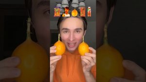 Radmiru #mukbang with orange food! #shorts