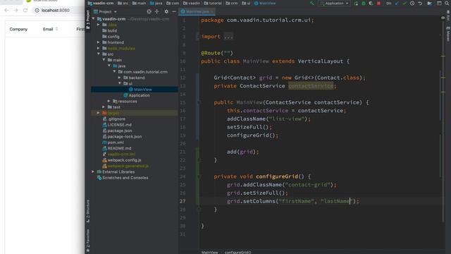 Java tutorial: Listing entities in a data grid and configuring columns (part 6) смотреть онлайн