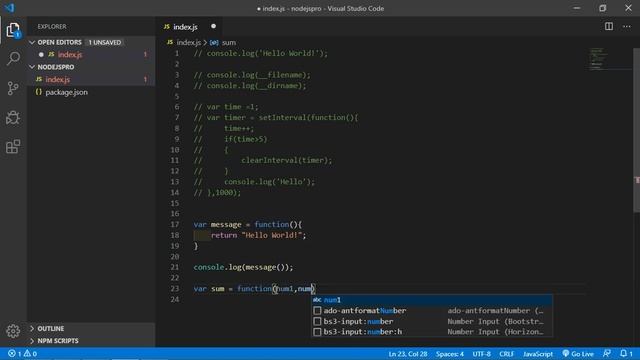Node JS Tutorial - Function Expressions