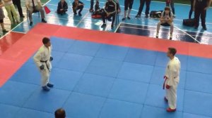 Чемпионат области по каратэ | Финал(3-ий бой), командное кумите, категория 14-15 лет