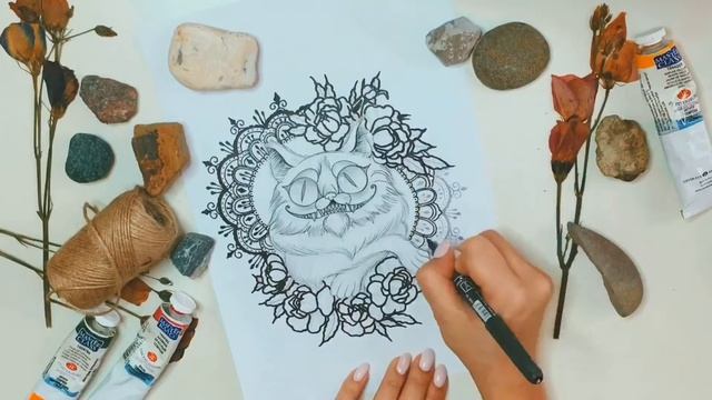 Эскиз татуировки чеширский кот смотреть онлайн