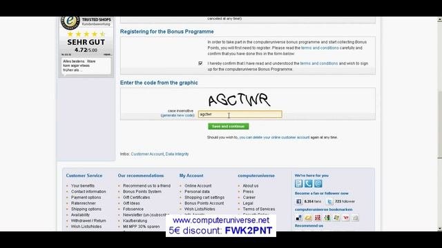 Computeruniverse.net регистрация в Интернет-магазине
