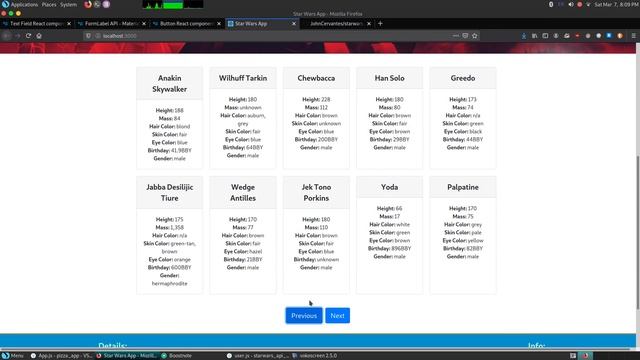 Star Wars Api app built using React, Node.js and Material UI смотреть онлайн