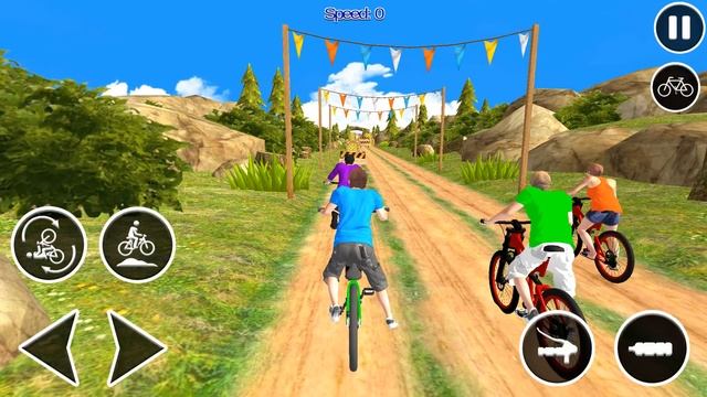 BMX Stunt Tricks Racing Master - Gameplay Android free games - BMX stunt racing games смотреть онлайн