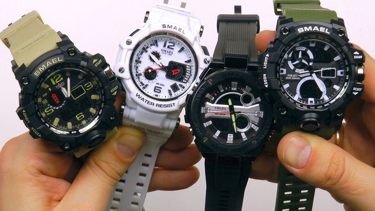 Распаковка Мужских Спортивных Часов с Алиэкспресс SMAEL смотреть онлайн