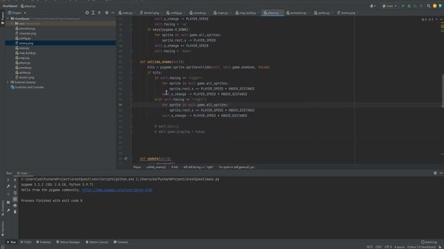 Pygame RPG Tutorial part 6 | Python 2022 | Enemy Collisions and Lives