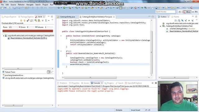 Ejercicio de TDD: BeanValidation en una Entidad JPA смотреть онлайн