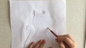 Аппликация из бумаги для детей 3,4,5,6,7 лет. Поделки в садик. Кошка из полосок цветной бумаги