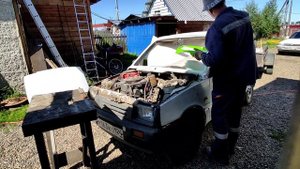 Ока . замена лобового стекла. #авторемонт #ока